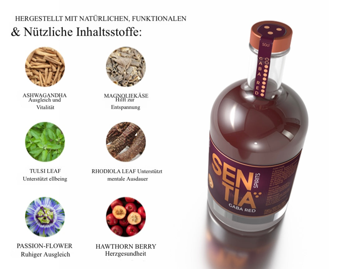 SENTIA® GABA RED – Alkoholfreier Premium-Spirit (500 ml)