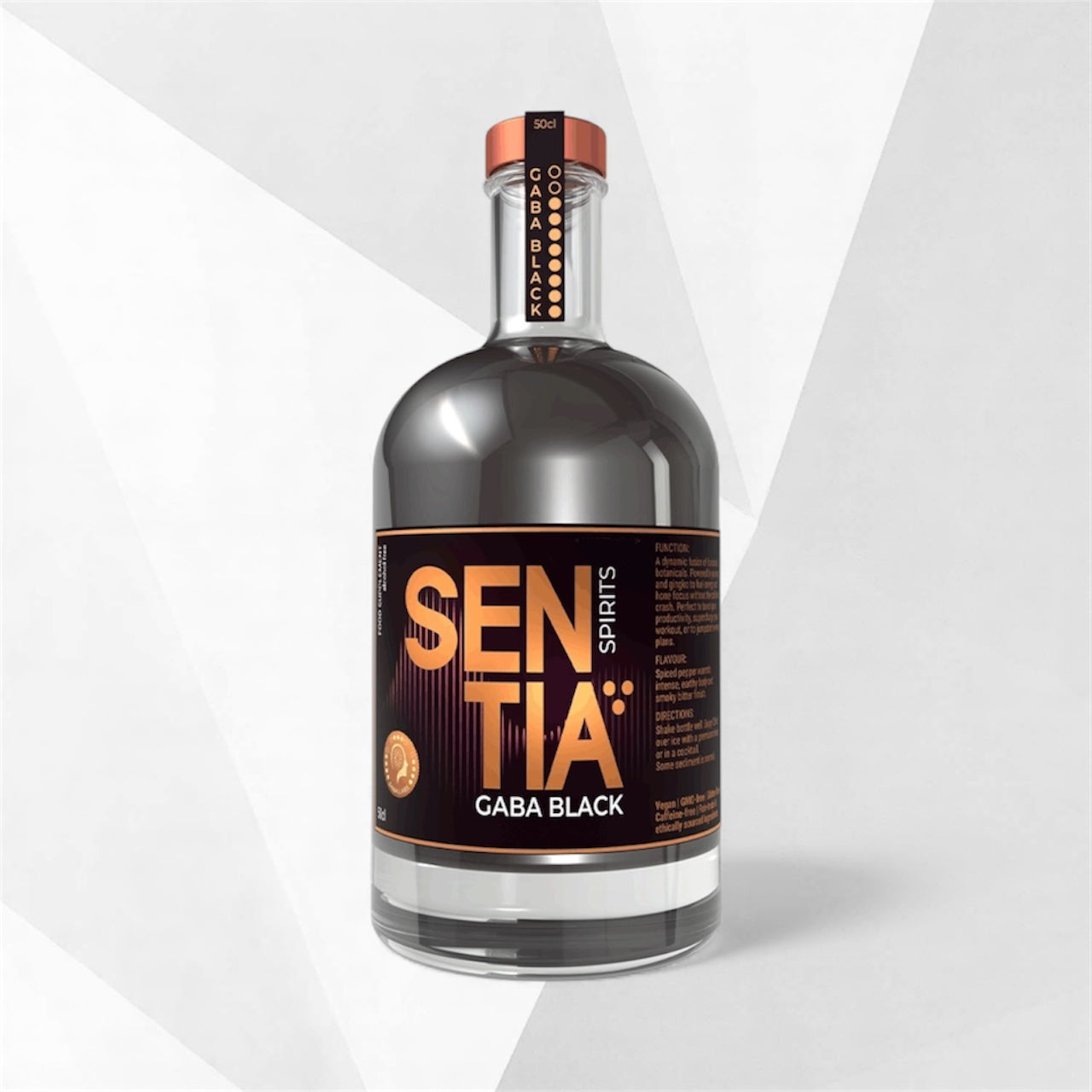 SENTIA® GABA BLACK – Alkoholfreier Premium-Spirit (500 ml)