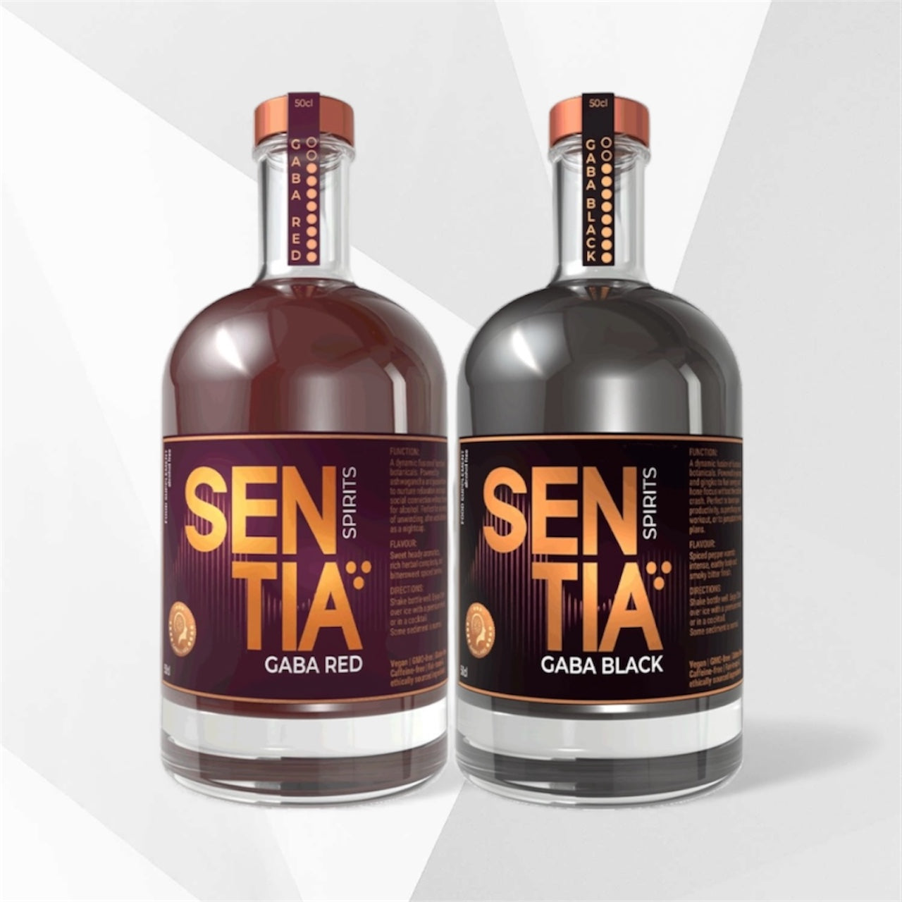 SENTIA GABA RED & BLACK – 2er-Bundle alkoholfreier Premium-Spirits (2×500 ml)