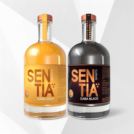 SENTIA GABA GOLD & BLACK – 2er-Bundle alkoholfreier Premium-Spirits (2×500 ml)