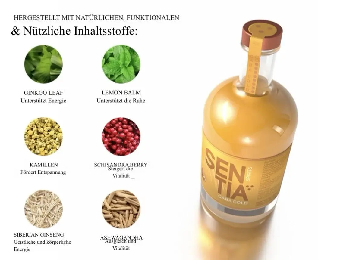 SENTIA GABA GOLD – alkoholfreier Premium-Spirit Flasche 500 ml