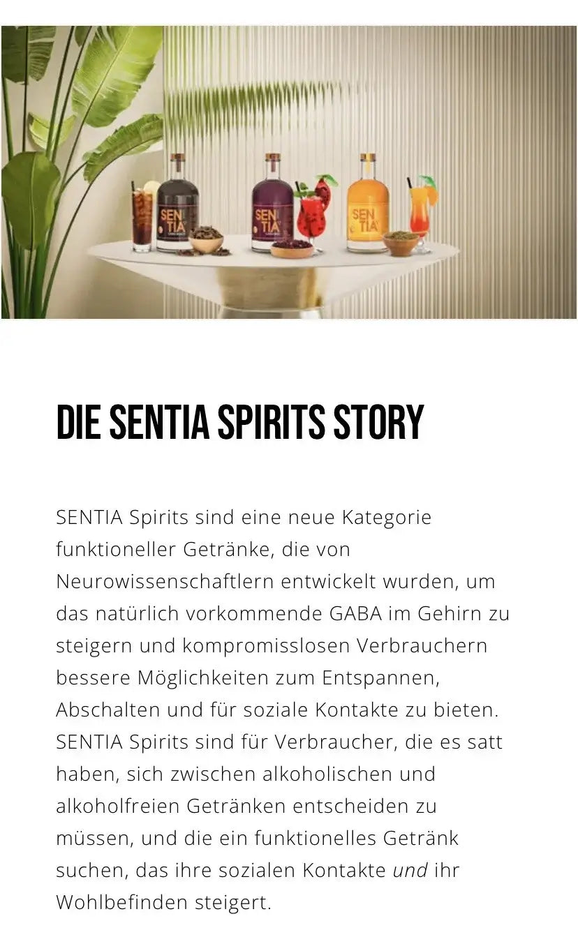 SENTIA GABA GOLD – alkoholfreier Premium-Spirit Flasche 500 ml