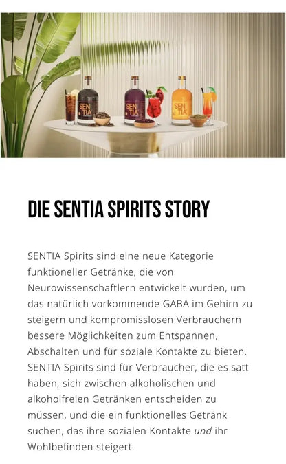 SENTIA GABA GOLD – alkoholfreier Premium-Spirit Flasche 500 ml